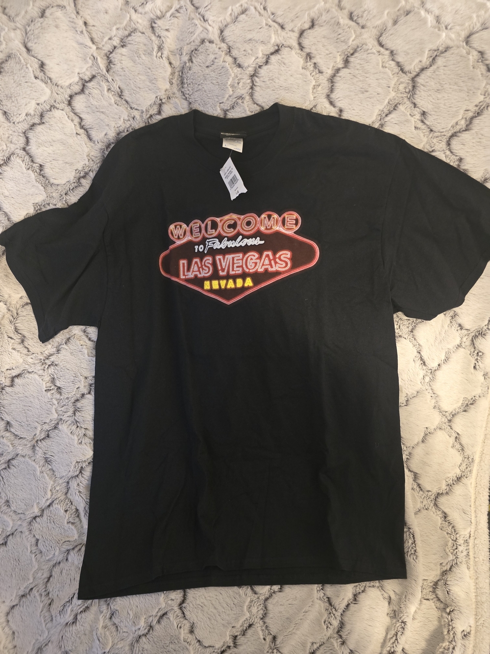 Black "Welcome to Fabulous Las Vegas" Graphic Tee - Men Sz L NWT